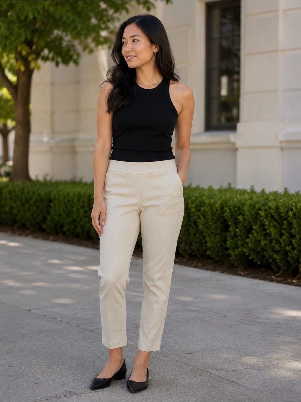 Lauren Ralph Lauren Beige Pull-On Ankle Pants – Size 6P